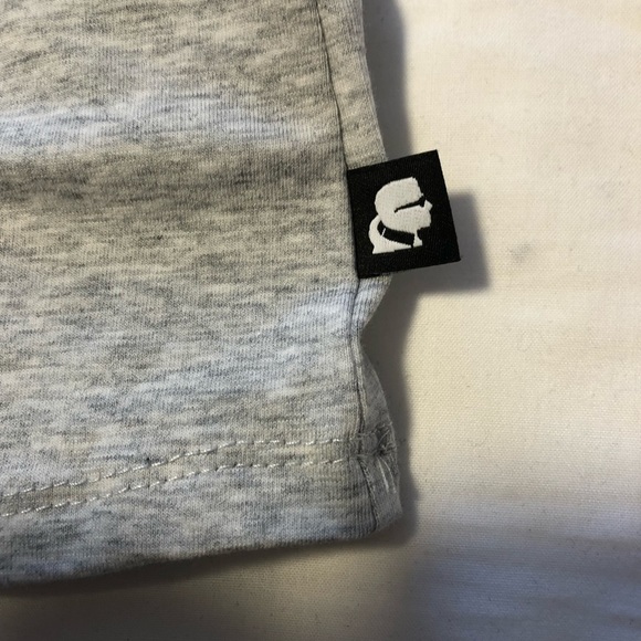 Karl Lagerfeld 3X Paris Eiffel Tower Grey Heath Sequin T shirt Graphic - Picture 9 of 12